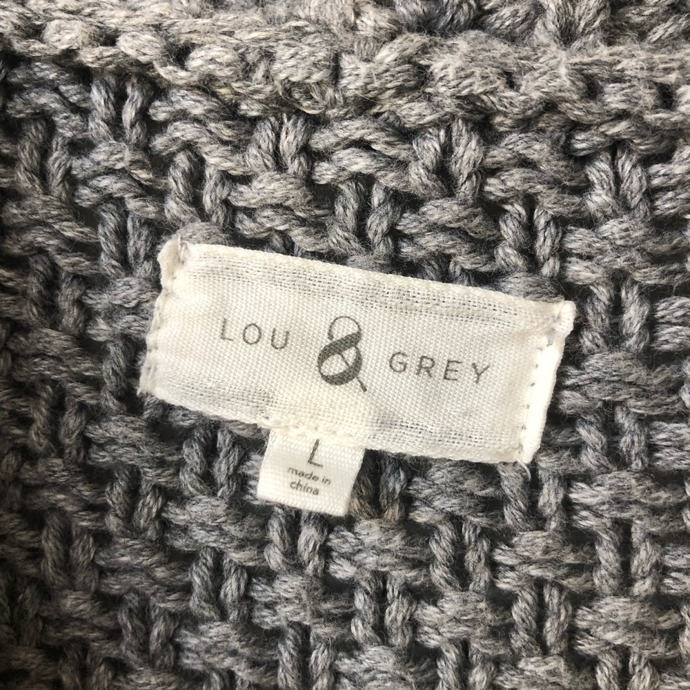 Lou & Grey Chunky Knit Gray Cardigan - Picture 6 of 6